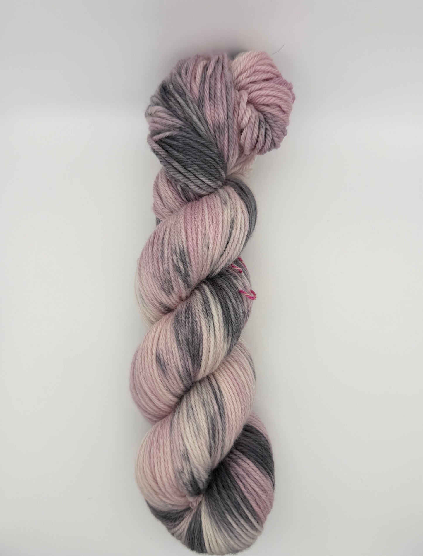 Hand dyed yarn UK available in DK, double knit, pink and grey tones