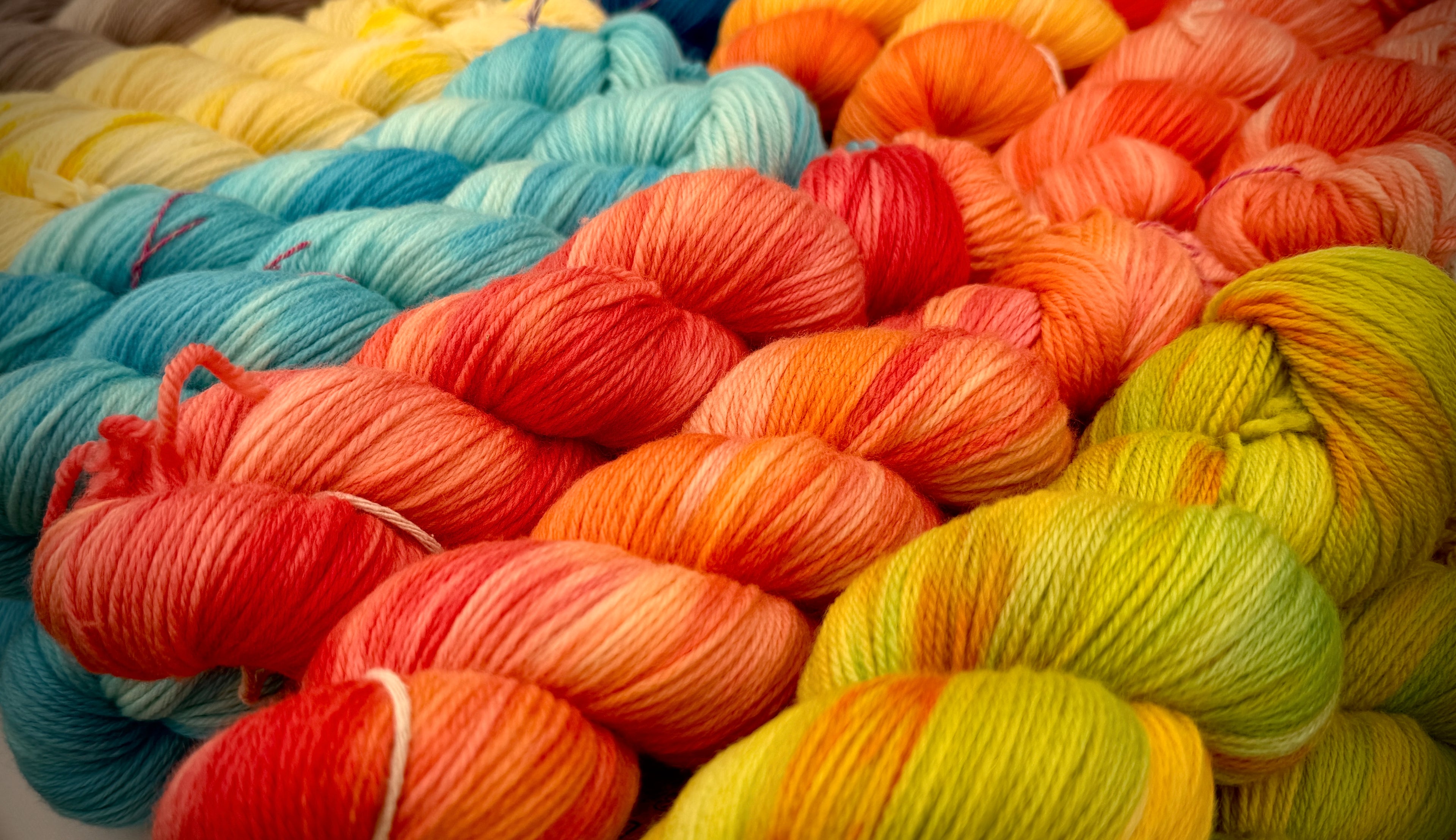 Shop for hand dyed yarn in the uk. Aran, DK, Double Knit, 4ply, Sock. Vibrant 