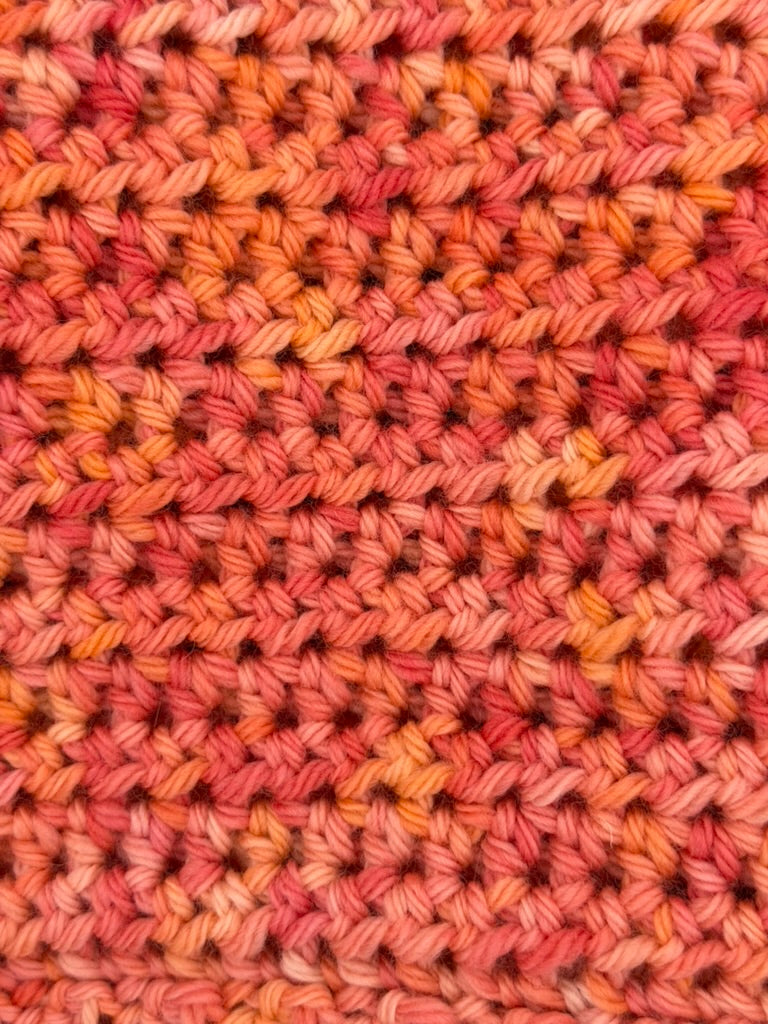 Hand dyed yarn uk available in 4ply sock, DK, Aran in Coral Crush colourway – Coral and Apricot tones