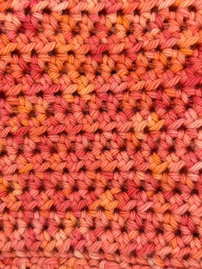 Hand dyed yarn uk available in 4ply sock, DK, Aran in Coral Crush colourway – Coral and Apricot tones