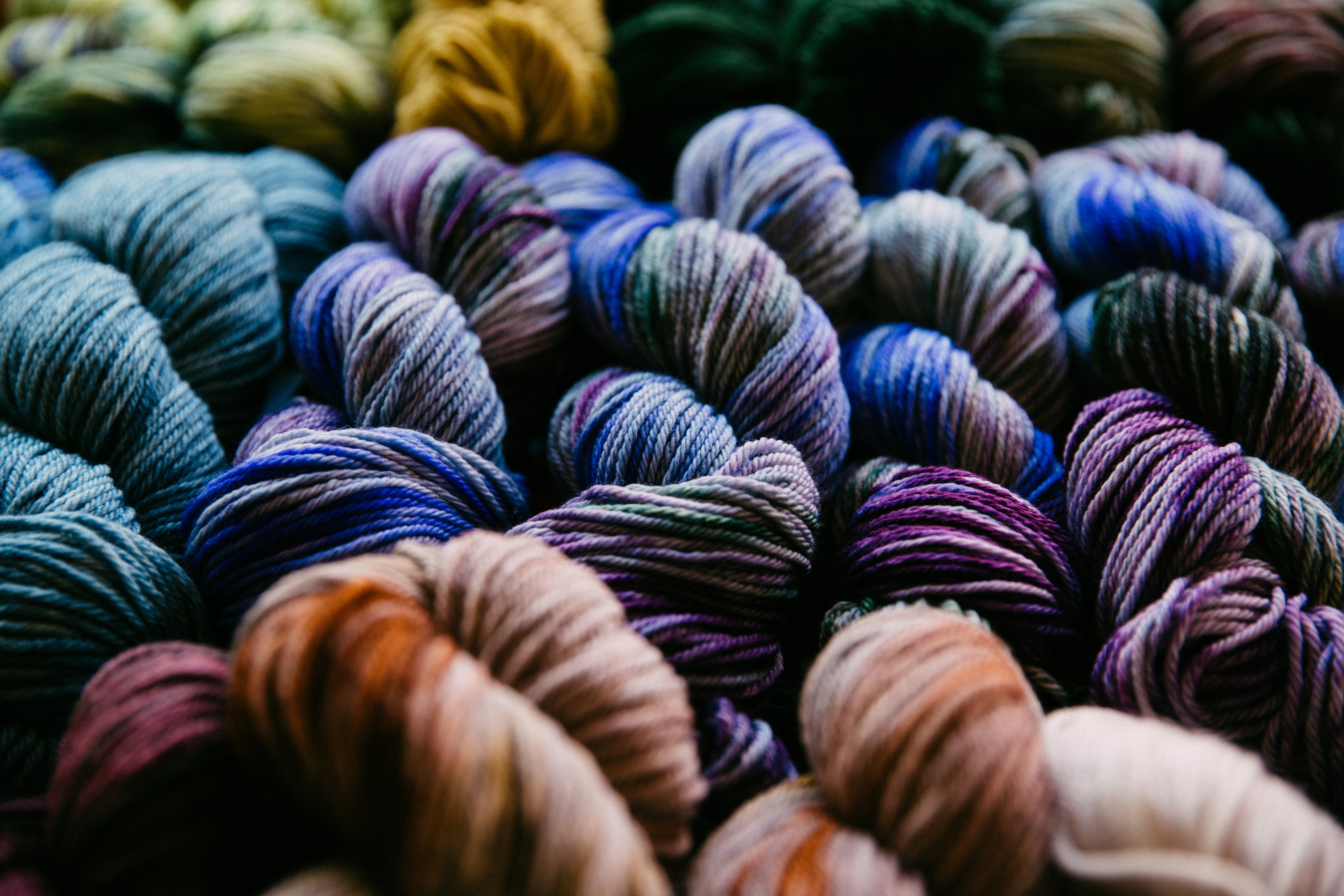 Soft UK merino wool yarn skeins available in DK, Aran and 4ply Sock.